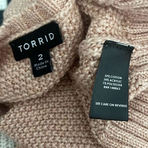 Torrid Love Script Sweater Blush Pink 18/20 2X - Picture 6 of 7